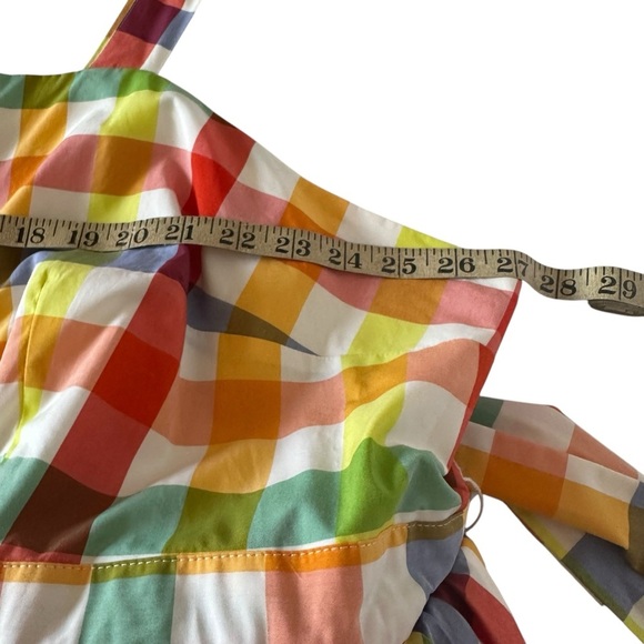 CHRISTOPHER JOHN ROGERS X TARGET MADRAS PLAID FIT & FLARE MIDI DRESS SIZE 28/30 - Picture 11 of 14